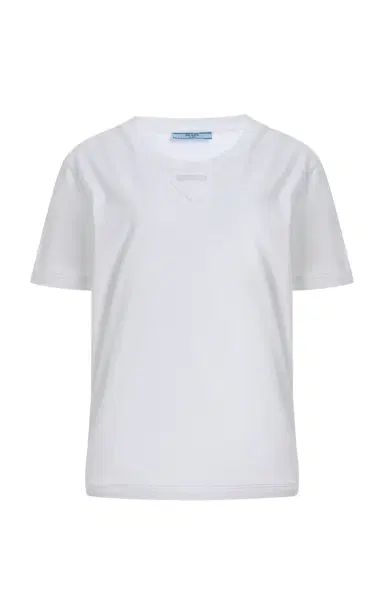 Prada Molded Cotton Jersey T-Shirt | Thumbnail 7
