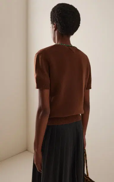 Prada Embellished Wool-Cashmere Sweater | Thumbnail 4 Prada Embellished Wool-Cashmere Sweater | Thumbnail 4