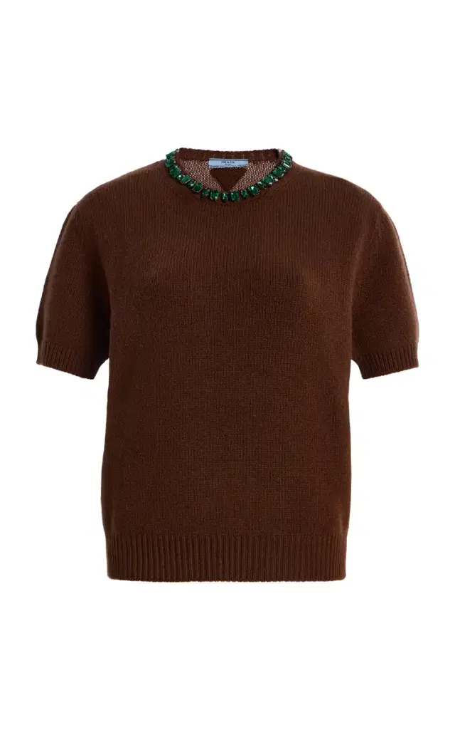 Embellished Wool-Cashmere Sweater