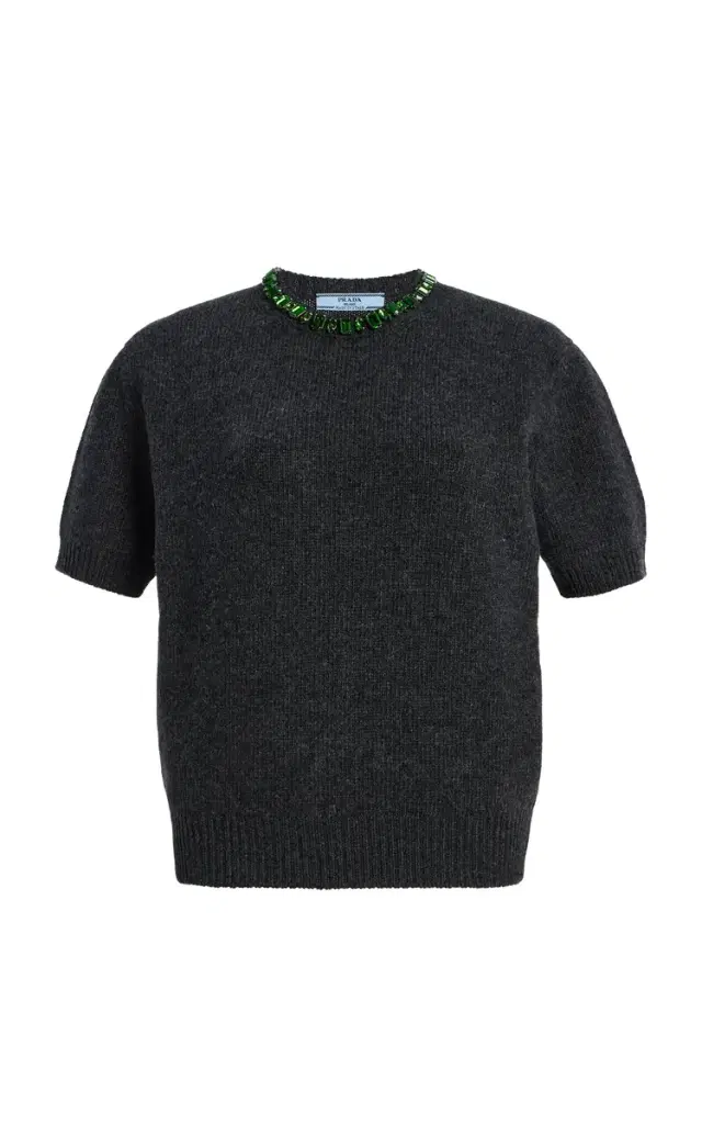 Embellished Wool-Cashmere Sweater