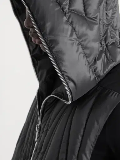 Rick Owens Moncler Quilted Shell Hooded Down Gilet - Men | Thumbnail 4 Rick Owens Moncler Quilted Shell Hooded Down Gilet - Men | Thumbnail 4