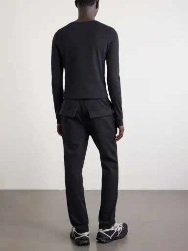Rick Owens Moncler Straight-Leg Logo-Appliquéd Embroidered Cotton-Jersey Sweatpants - Men | Thumbnail 4 Rick Owens Moncler Straight-Leg Logo-Appliquéd Embroidered Cotton-Jersey Sweatpants - Men | Thumbnail 4