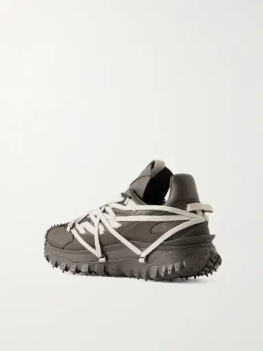 Rick Owens Moncler Trailgrip Megalace® Leather and Rubber Sneakers - Men | Thumbnail 4 Rick Owens Moncler Trailgrip Megalace® Leather and Rubber Sneakers - Men | Thumbnail 4