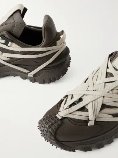 Rick Owens Moncler Trailgrip Megalace® Leather and Rubber Sneakers - Men | Thumbnail 5 Rick Owens Moncler Trailgrip Megalace® Leather and Rubber Sneakers - Men | Thumbnail 5