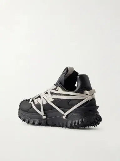 Rick Owens + Moncler Trailgrip Megalace® Leather And Rubber Sneakers | Thumbnail 3 Rick Owens + Moncler Trailgrip Megalace® Leather And Rubber Sneakers | Thumbnail 3