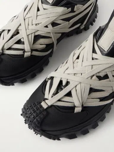 Rick Owens + Moncler Trailgrip Megalace® Leather And Rubber Sneakers | Thumbnail 5 Rick Owens + Moncler Trailgrip Megalace® Leather And Rubber Sneakers | Thumbnail 5