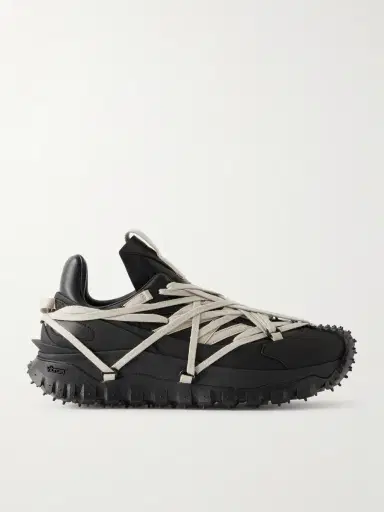 Rick Owens + Moncler Trailgrip Megalace® Leather And Rubber Sneakers | Thumbnail 6 Rick Owens + Moncler Trailgrip Megalace® Leather And Rubber Sneakers | Thumbnail 6
