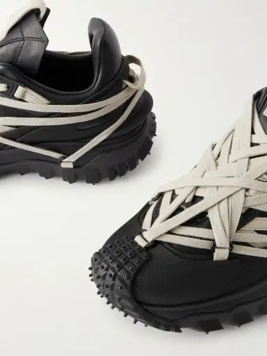 Rick Owens + Moncler Trailgrip Megalace® Leather And Rubber Sneakers | Thumbnail 10 Rick Owens + Moncler Trailgrip Megalace® Leather And Rubber Sneakers | Thumbnail 10