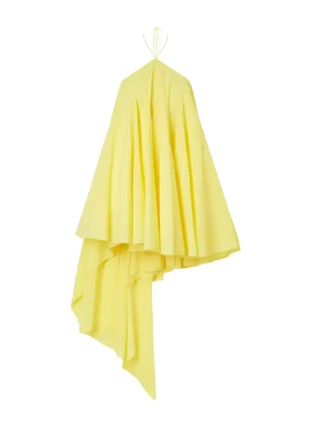 Courte Asymmetric Cotton-blend Crepon Halterneck Dress