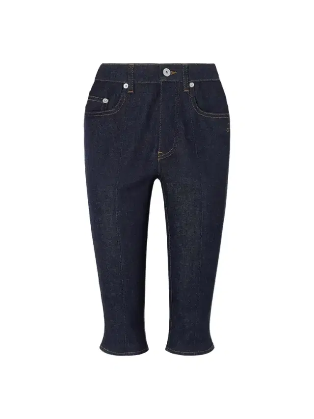Denim Slim-leg Capri Pants