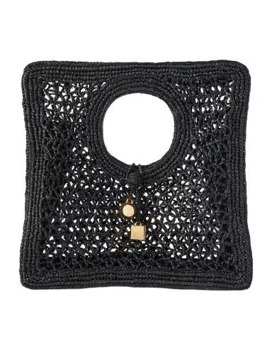 Jacquemus Le Petit Carre Spiaggia Raffia Tote | Thumbnail 1