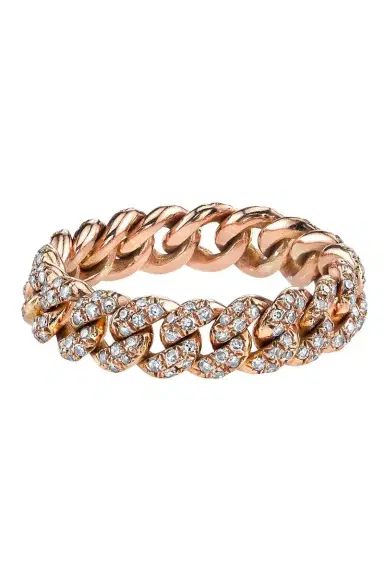SHAY JEWELRY Diamond Pave Mini Link Ring | Thumbnail 1
