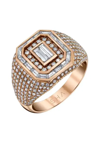 SHAY JEWELRY Mixed Diamond Champion Pinky Ring | Thumbnail 1 SHAY JEWELRY Mixed Diamond Champion Pinky Ring | Thumbnail 1
