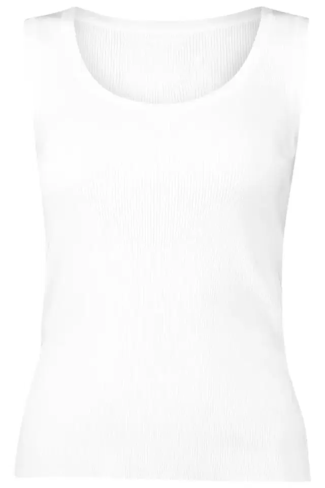 Scoopneck Crop Tank - Candido White