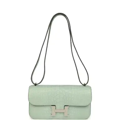 HERMÈS Hermes Constance Elan Vert D'Eau Matte Alligator Palladium Hardware | Thumbnail 7
