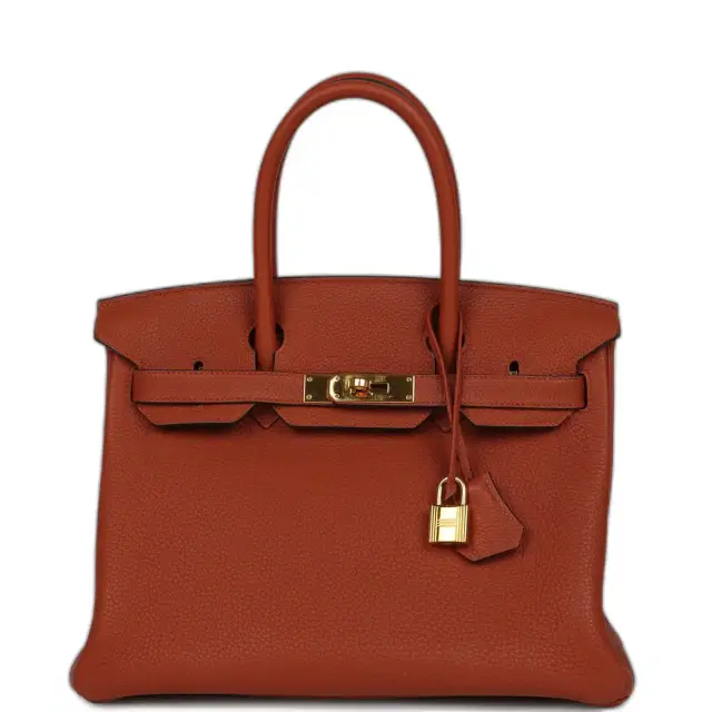 HERMÈS Pre-owned Hermes Birkin 30 Cuivre Togo Gold Hardware