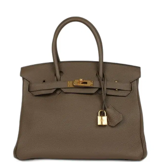 hermes Pre-owned Hermes Birkin 30 Taupe Grey Togo Gold Hardware