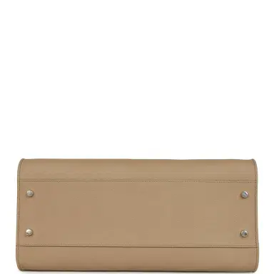 The Row The Row Margaux Shoulder 12 Bag Dark Taupe Calfskin Silver Hardware | Thumbnail 6 The Row The Row Margaux Shoulder 12 Bag Dark Taupe Calfskin Silver Hardware | Thumbnail 6