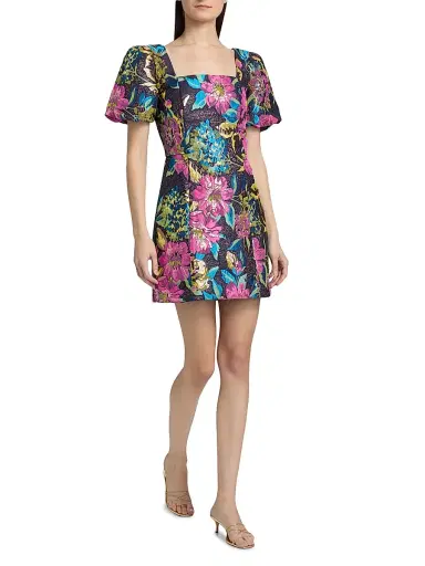 Lilly Pulitzer Women's Booker Brocade Floral Minidress - Multi Canopy Blooms - Size 12 | Thumbnail 2 Lilly Pulitzer Women's Booker Brocade Floral Minidress - Multi Canopy Blooms - Size 12 | Thumbnail 2