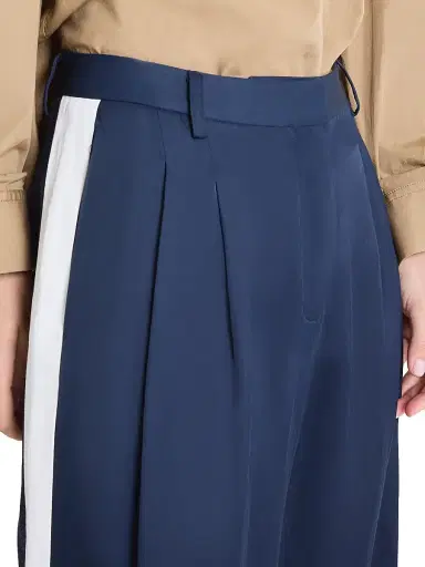 TWP Women's Sulli Wide-Leg Tuxedo Pants - Midnight Bone - Size 8 | Thumbnail 5