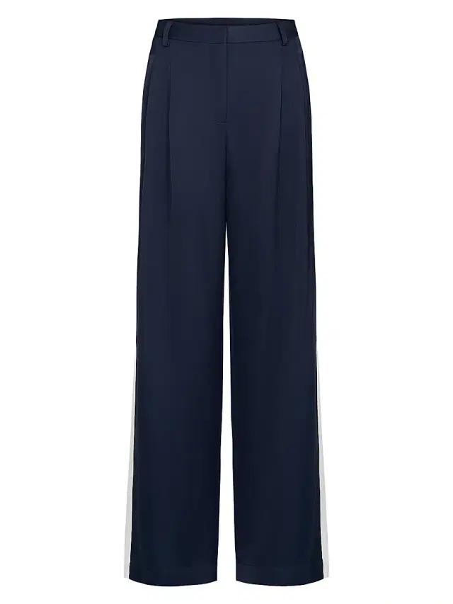 Women's Sulli Wide-Leg Tuxedo Pants - Midnight Bone
