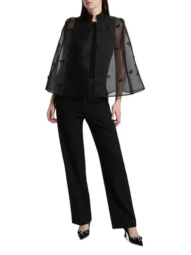 Carolyn Rowan Collection Women's Silk Organza Cape | Thumbnail 2