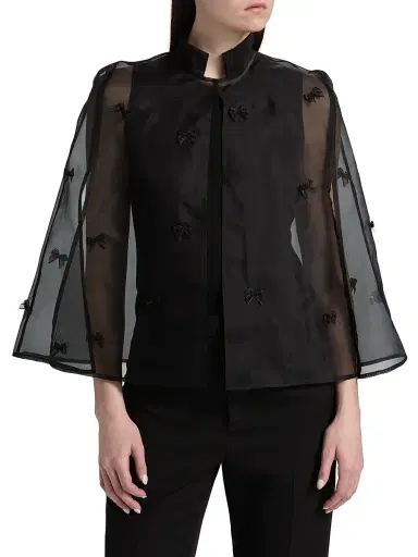 Carolyn Rowan Collection Women's Silk Organza Cape | Thumbnail 3