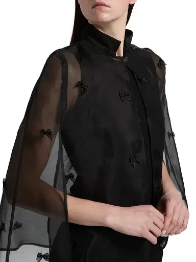 Carolyn Rowan Collection Women's Silk Organza Cape | Thumbnail 6