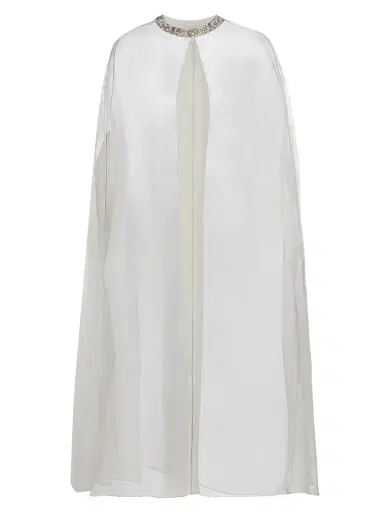 Carolyn Rowan Collection Women's Embellished-Trim Silk Cape | Thumbnail 1 Carolyn Rowan Collection Women's Embellished-Trim Silk Cape | Thumbnail 1