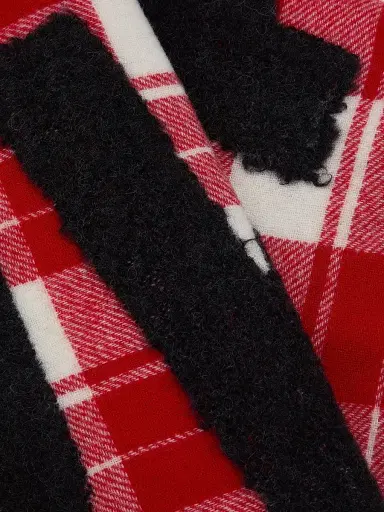 JW Anderson Men's Contrast Logo Plaid Wool-Blend Scarf | Thumbnail 5 JW Anderson Men's Contrast Logo Plaid Wool-Blend Scarf | Thumbnail 5