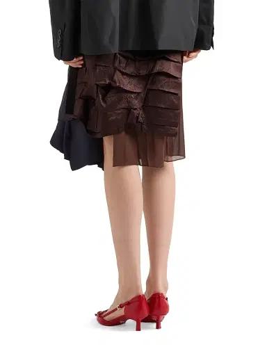Prada Women's Faille Patchwork Skirt | Thumbnail 3 Prada Women's Faille Patchwork Skirt | Thumbnail 3