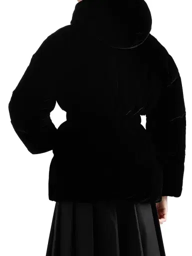 Prada Women's Velvet Down Jacket - Black - Size 10 | Thumbnail 3 Prada Women's Velvet Down Jacket - Black - Size 10 | Thumbnail 3