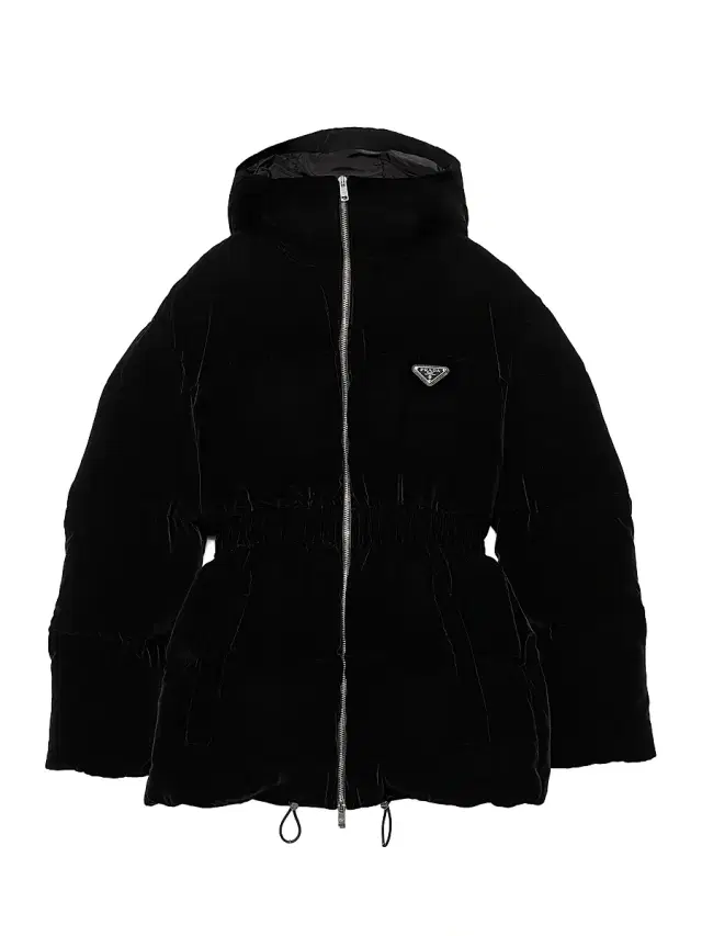 Prada Women's Velvet Down Jacket - Black