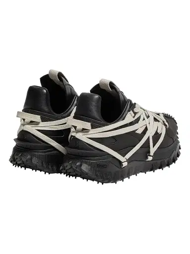 Moncler Men's + Rick Owens Trailgrip Megalace Sneakers in Leather - Black | Thumbnail 3 Moncler Men's + Rick Owens Trailgrip Megalace Sneakers in Leather - Black | Thumbnail 3