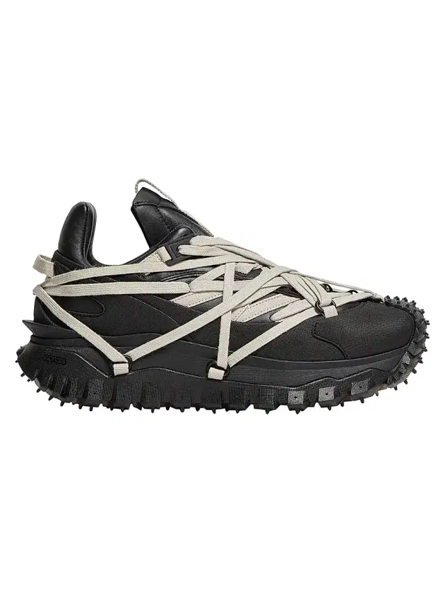 Moncler Men's  + Rick Owens Trailgrip Megalace Sneakers in Leather - Black