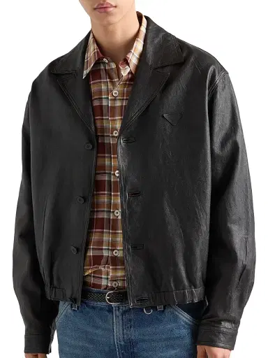 Prada Men's Nappa Leather Jacket | Thumbnail 4 Prada Men's Nappa Leather Jacket | Thumbnail 4
