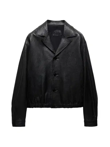 Prada Men's Nappa Leather Jacket - Black - Size 46 | Thumbnail 1 Prada Men's Nappa Leather Jacket - Black - Size 46 | Thumbnail 1