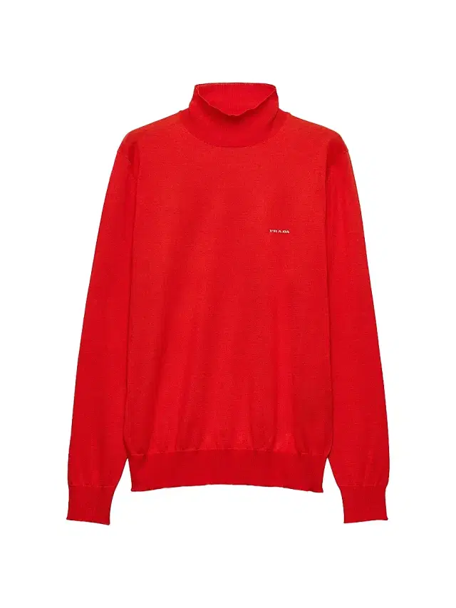 Men's Cotton Turtleneck Sweater - Red