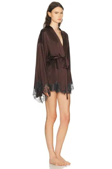 Skims Silk Lace Robe | Thumbnail 3 Skims Silk Lace Robe | Thumbnail 3