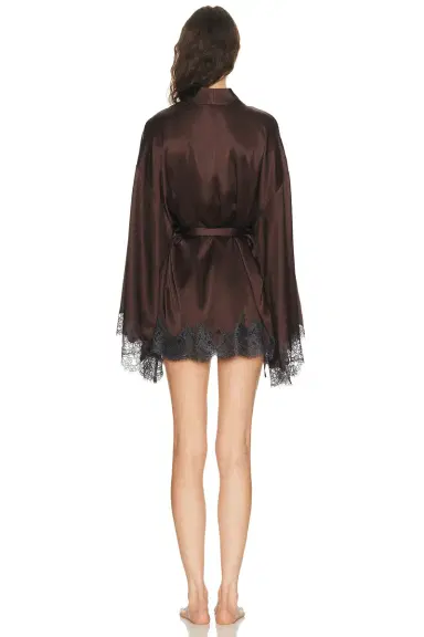 Skims Silk Lace Robe | Thumbnail 4 Skims Silk Lace Robe | Thumbnail 4
