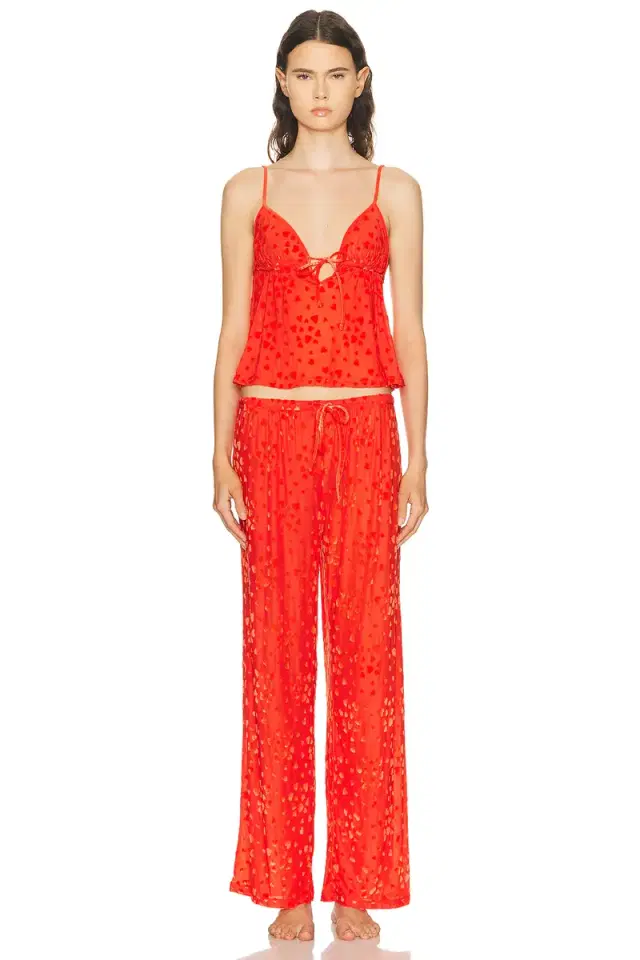 SKIMS Sheer Velvet Burnout Cami & Pant Set