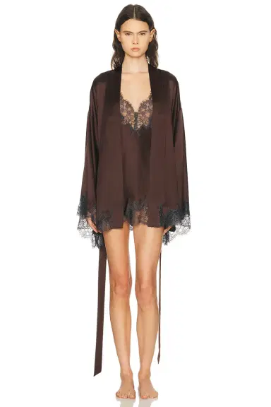 Skims Silk Lace Mini Slip Dress | Thumbnail 4 Skims Silk Lace Mini Slip Dress | Thumbnail 4