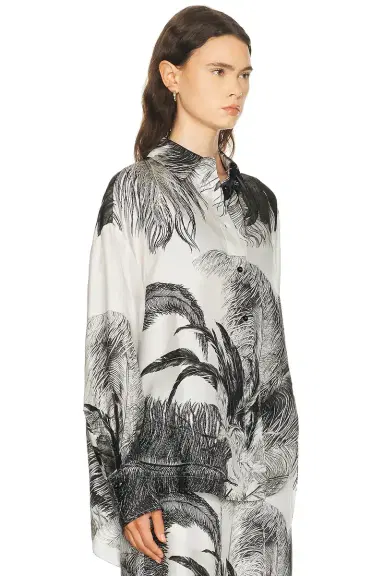 THE ATTICO Feather Print Shirt | Thumbnail 3