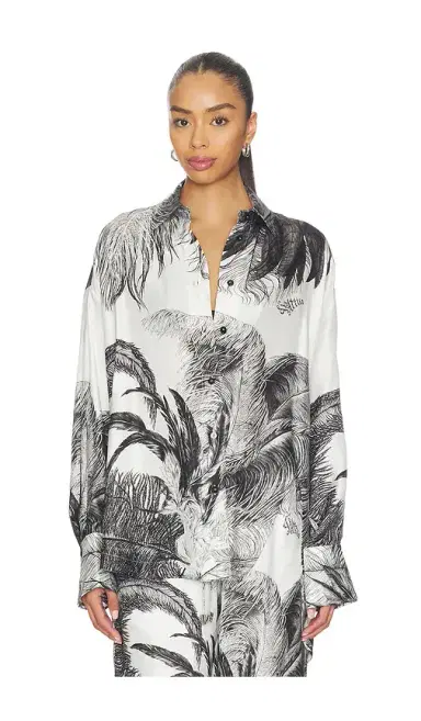 THE ATTICO Feather Print Shirt | Thumbnail 8