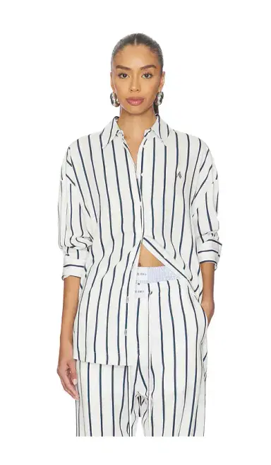 The Attico Striped Button Down Shirt | Thumbnail 1