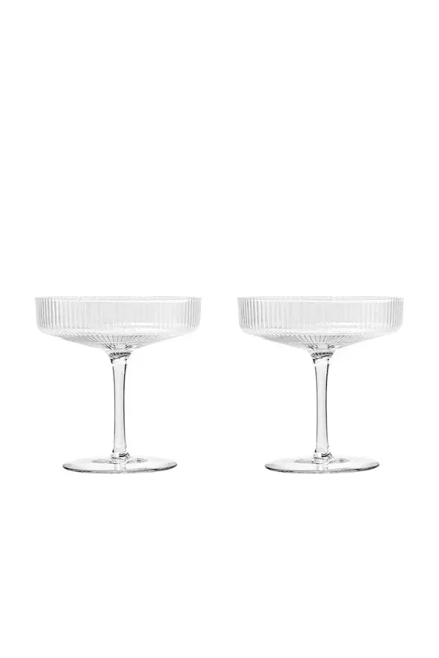 Ferm Living Ripple Champagne Saucers - Set Of 2