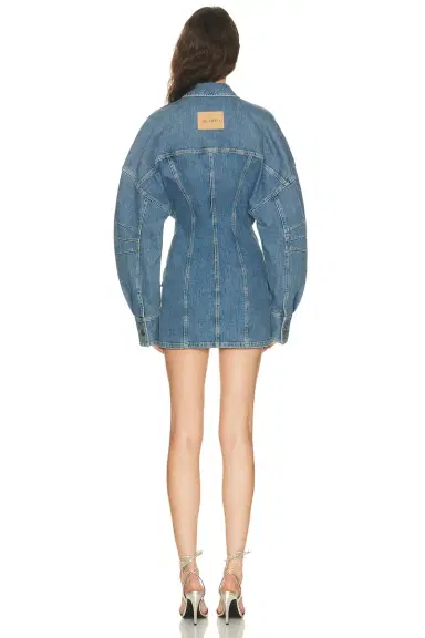 THE ATTICO Denim Shirt Mini Dress | Thumbnail 5 THE ATTICO Denim Shirt Mini Dress | Thumbnail 5