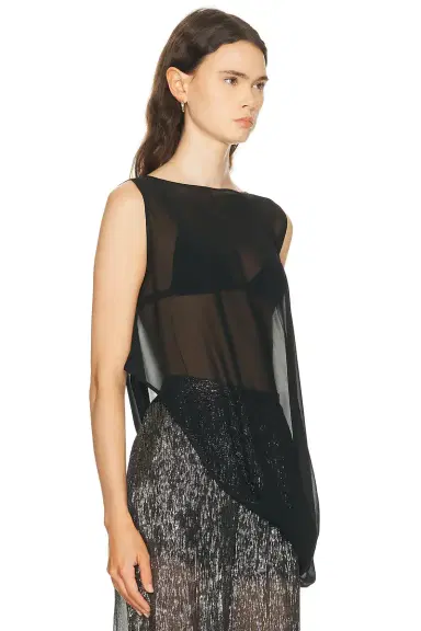 SEV Silk Side Drape Top | Thumbnail 2