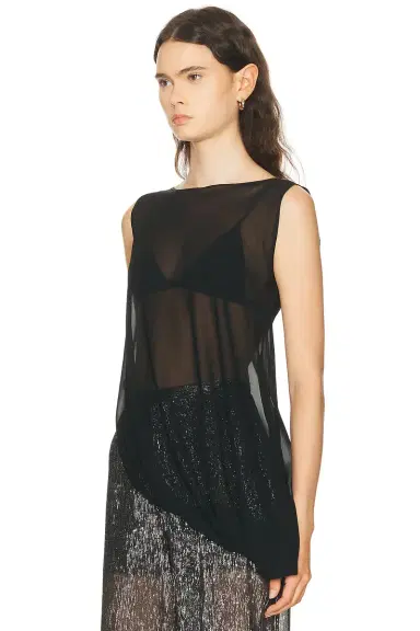 SEV Silk Side Drape Top | Thumbnail 3