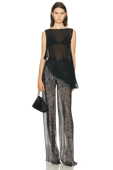 SEV Silk Side Drape Top | Thumbnail 5